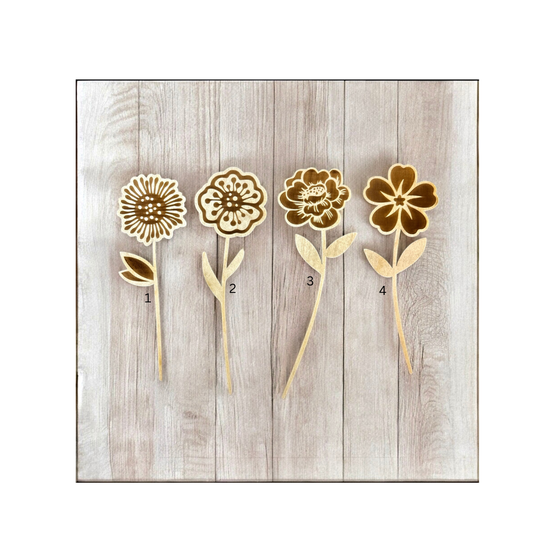 Flowers - Engraved