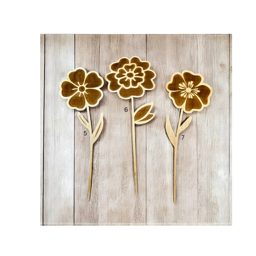 Flowers - Engraved