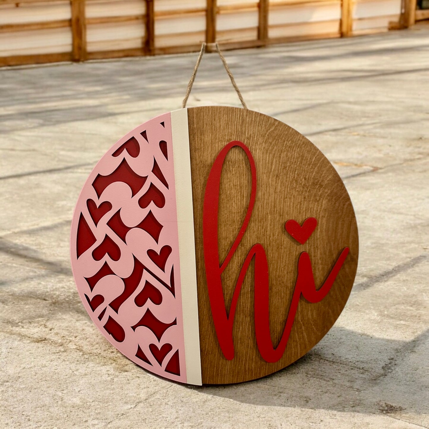Hi Valentine Door Hanger