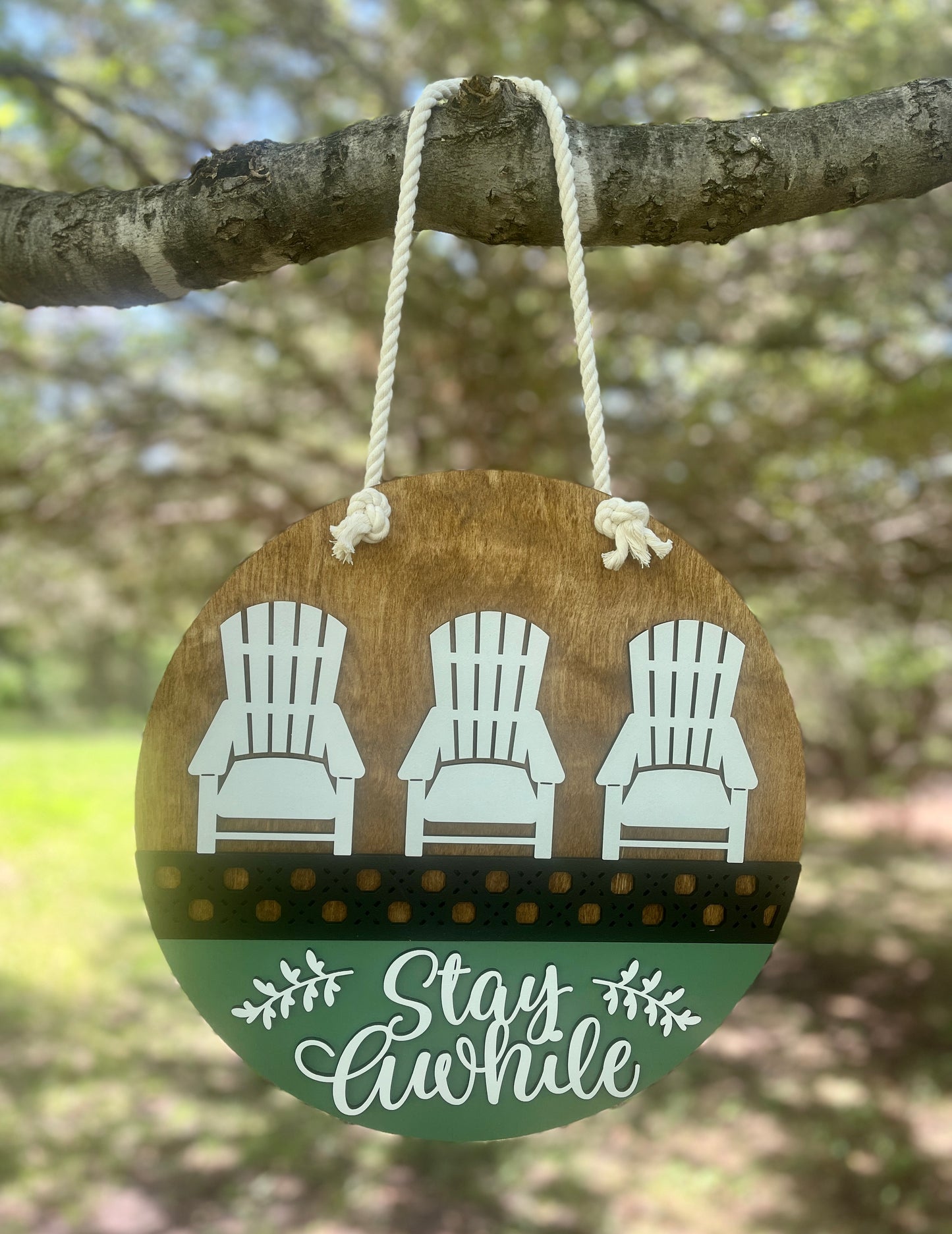 Stay Awhile Door Hanger