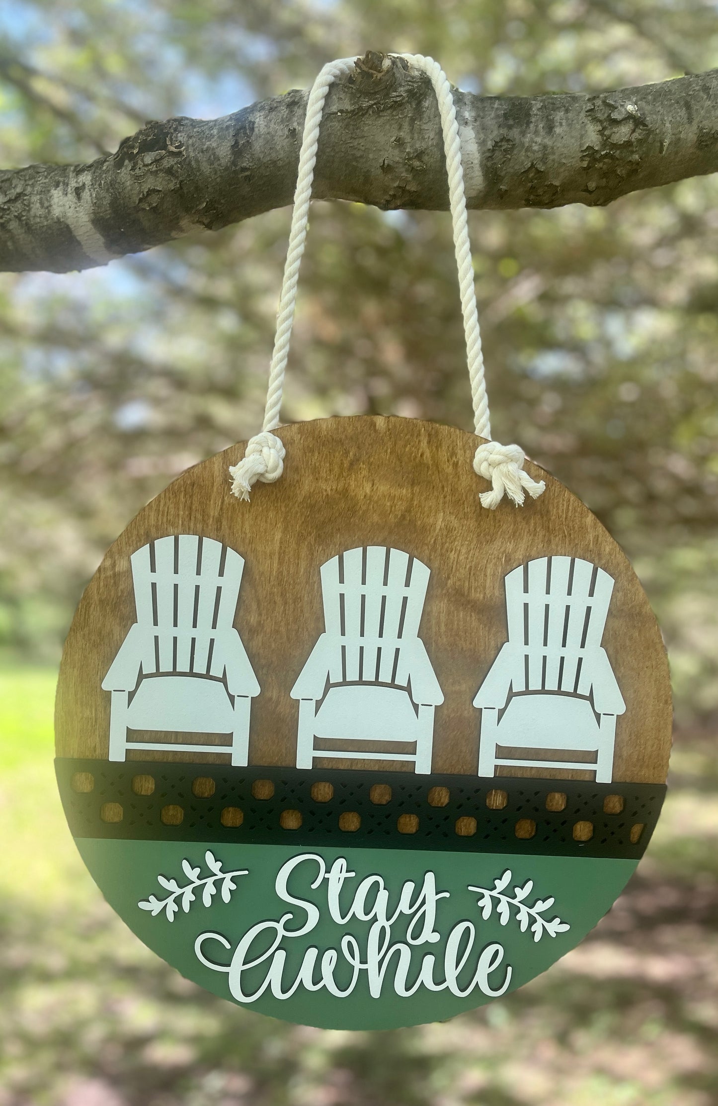 Stay Awhile Door Hanger
