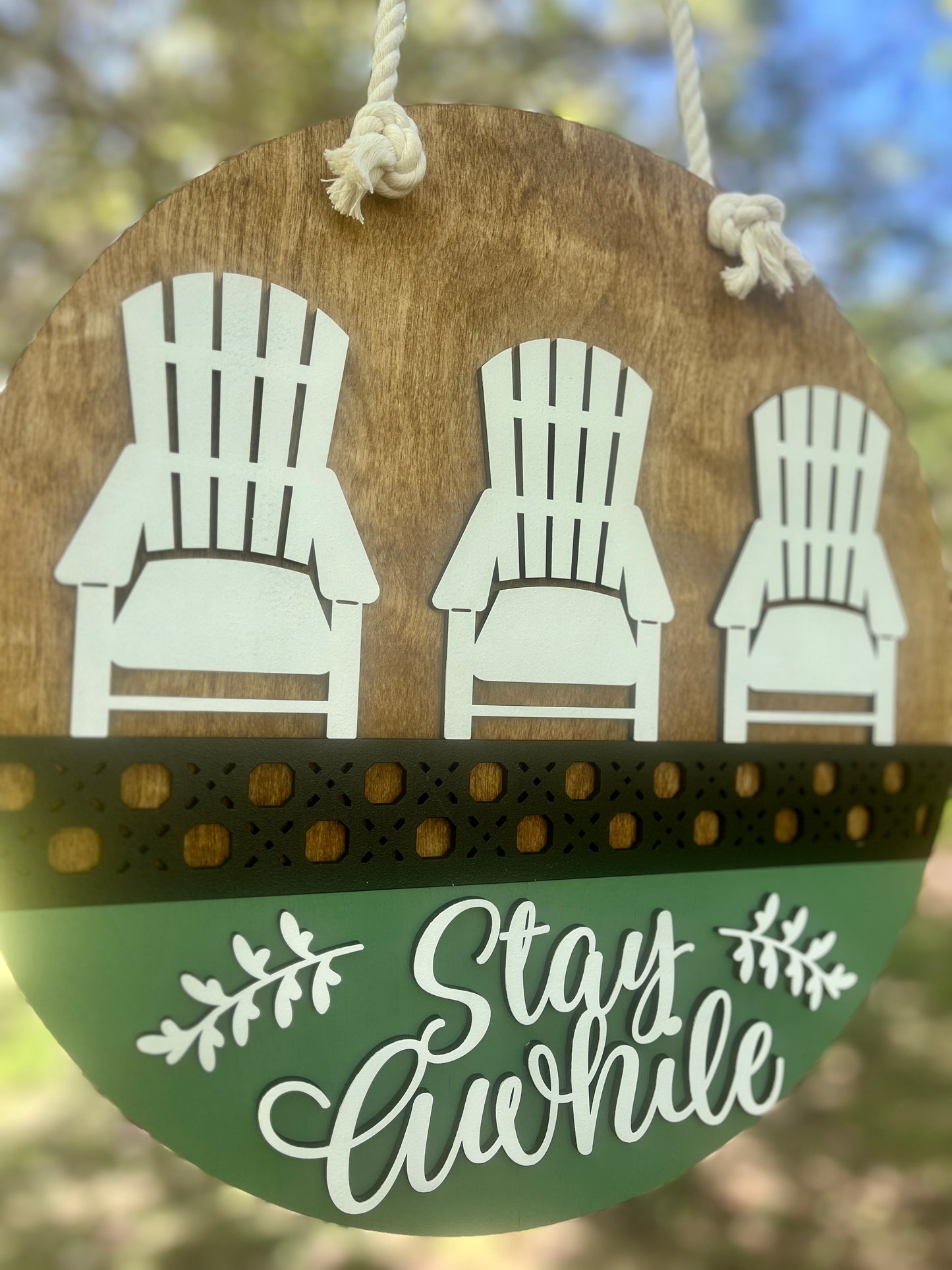 Stay Awhile Door Hanger
