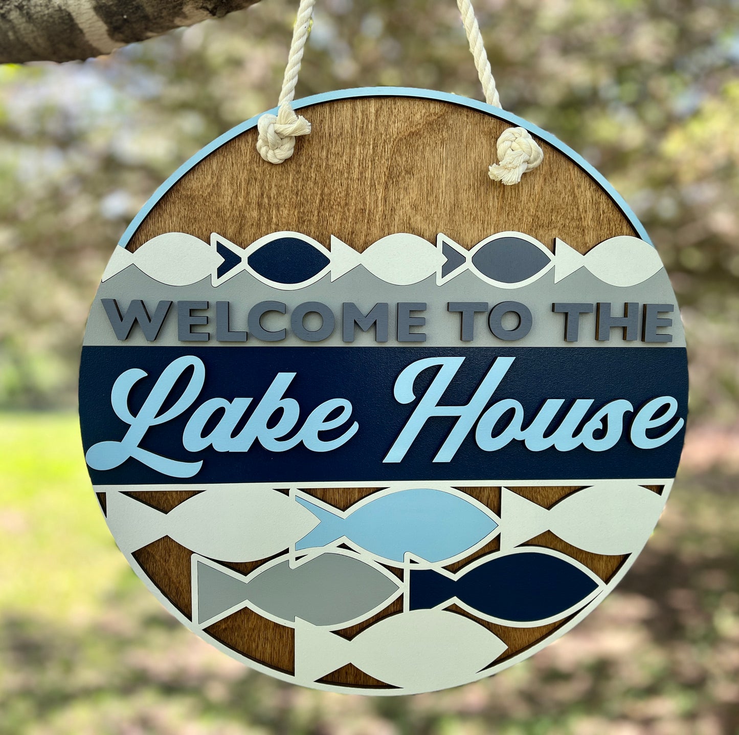 Welcome to the Lake House Door Hanger