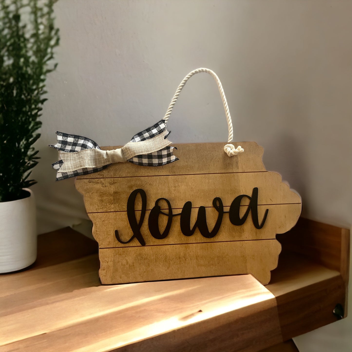 Iowa Shaped Door Hanger