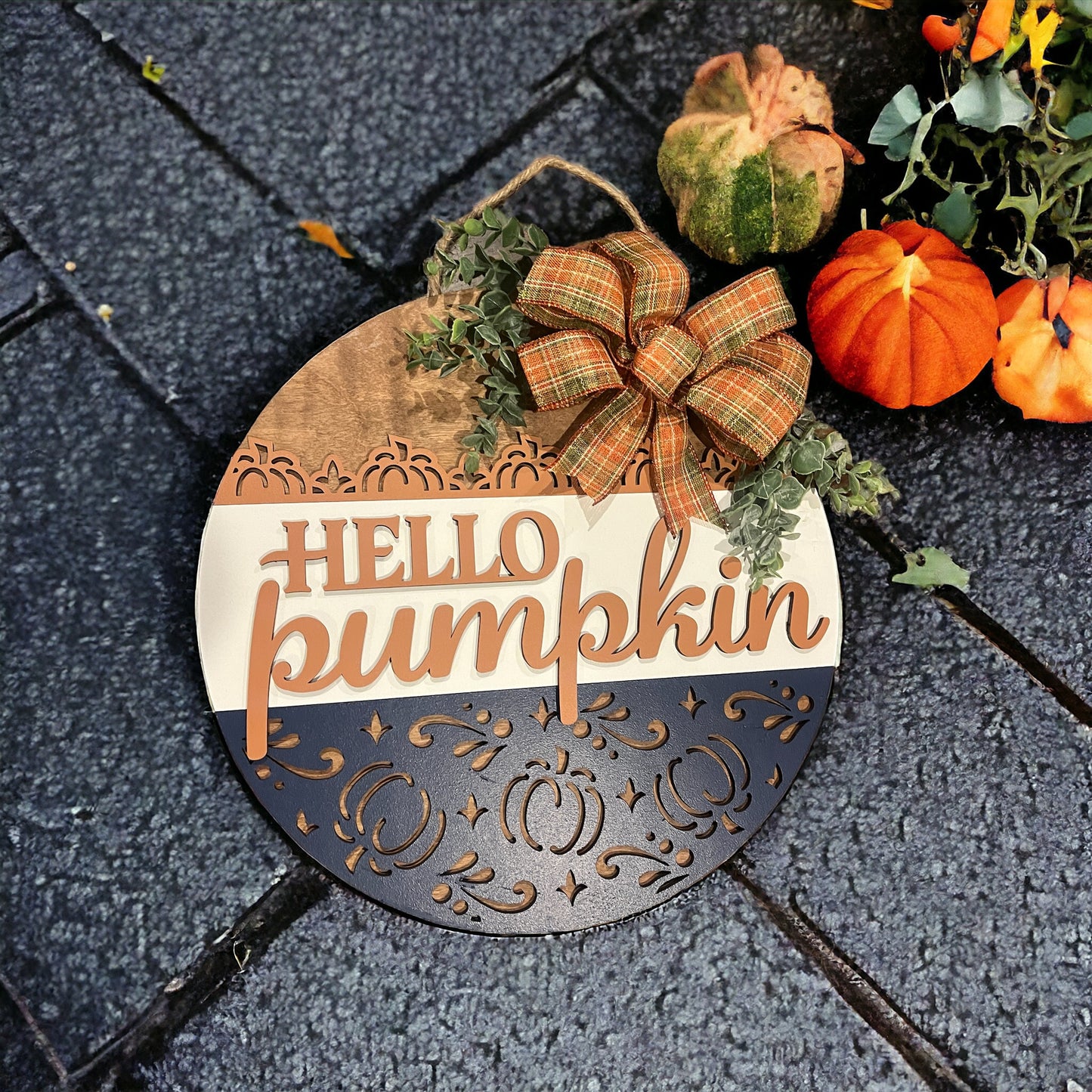 Hello Pumpkin Door Hanger