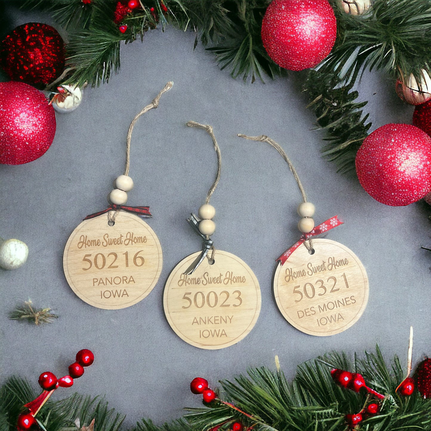 Zip Code Christmas Ornament
