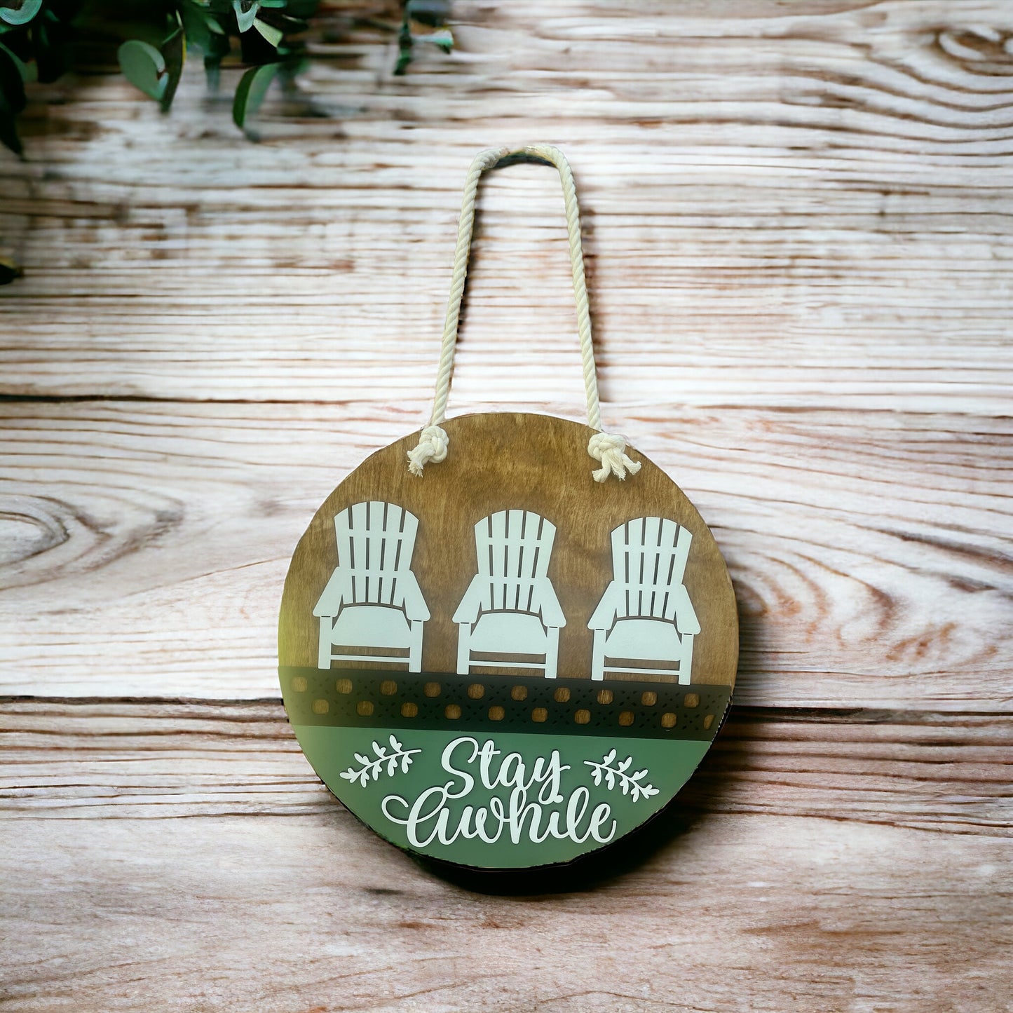Stay Awhile Door Hanger