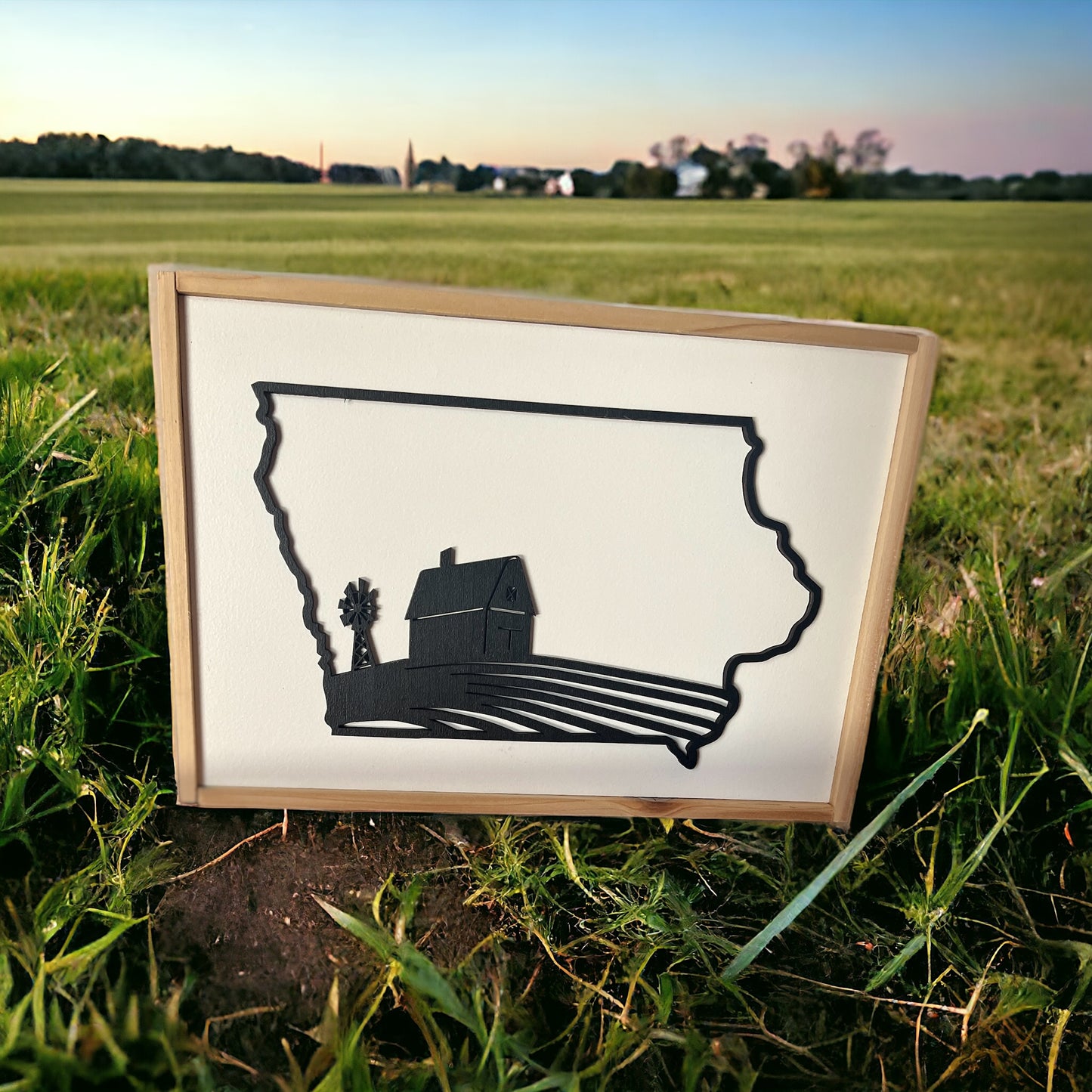 Iowa Barn & Fields Sign