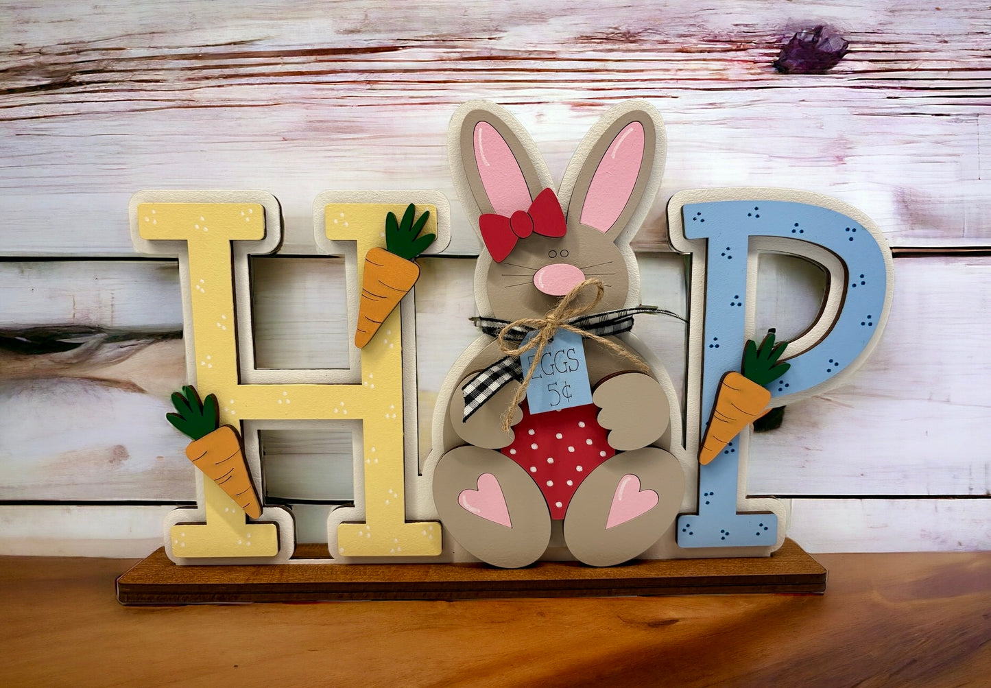 Hop with Bunny Horizontal Sign