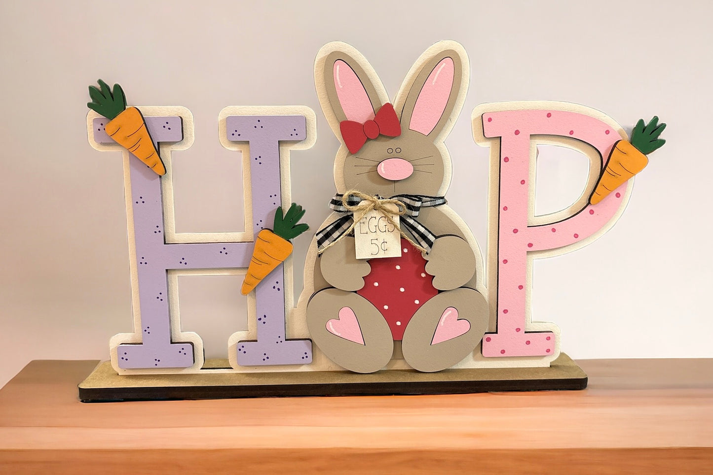 Hop with Bunny Horizontal Sign