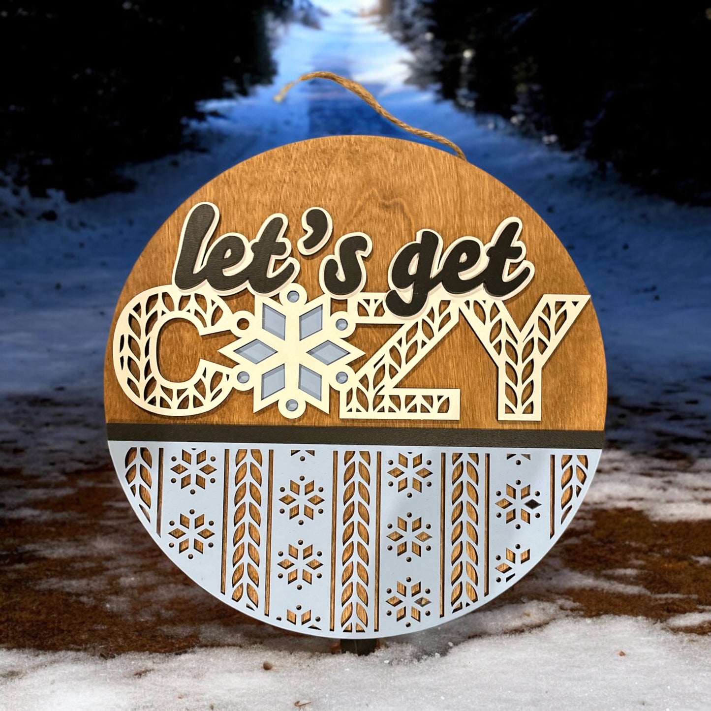 Let's get Cozy Door Hanger