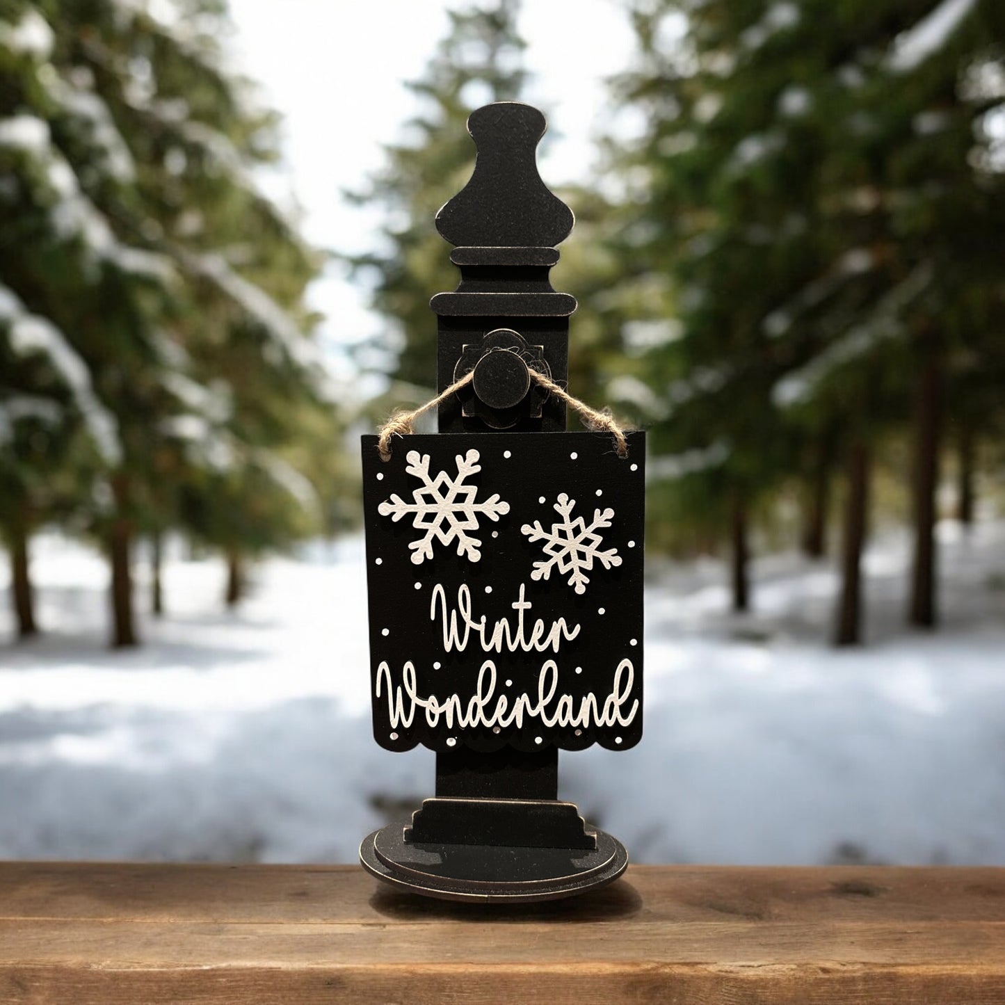 Mini Winter Signs with Sign Holder