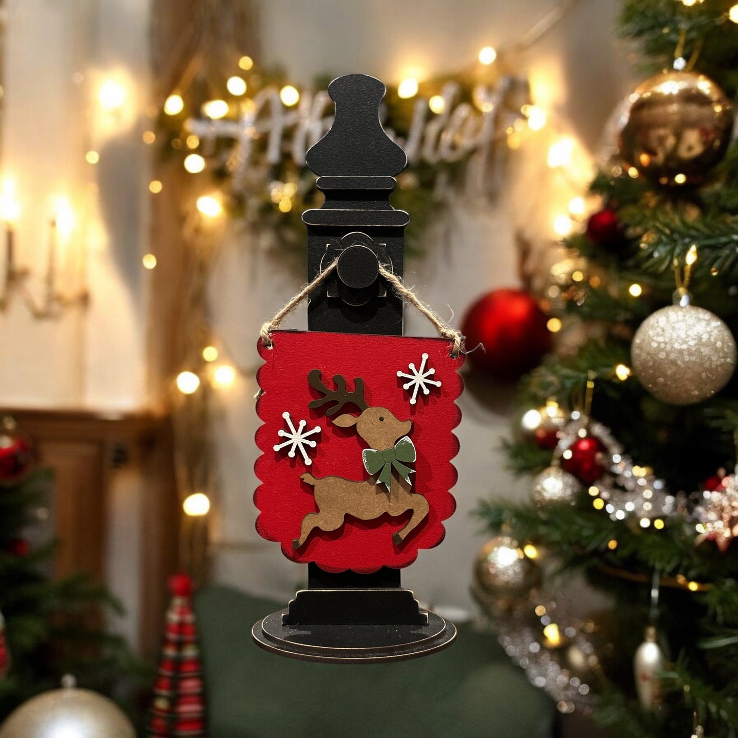 Mini Christmas Signs with Sign Holder