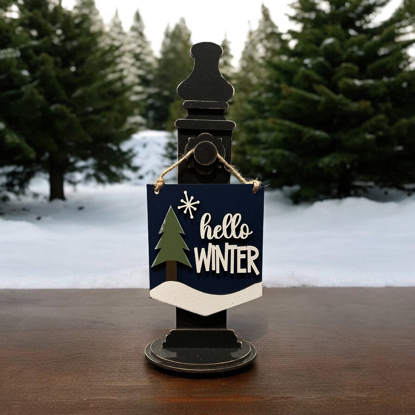 Mini Winter Signs with Sign Holder