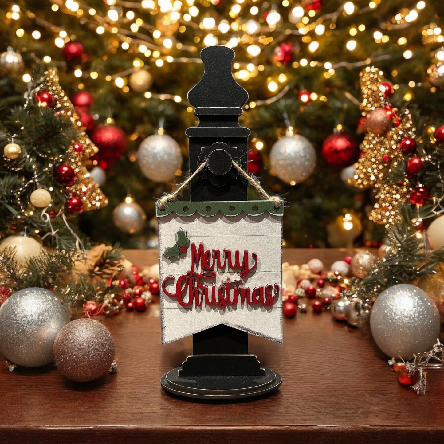 Mini Christmas Signs with Sign Holder