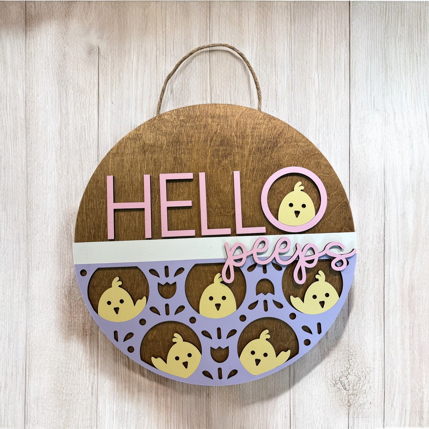 Hello Peeps Door Hanger