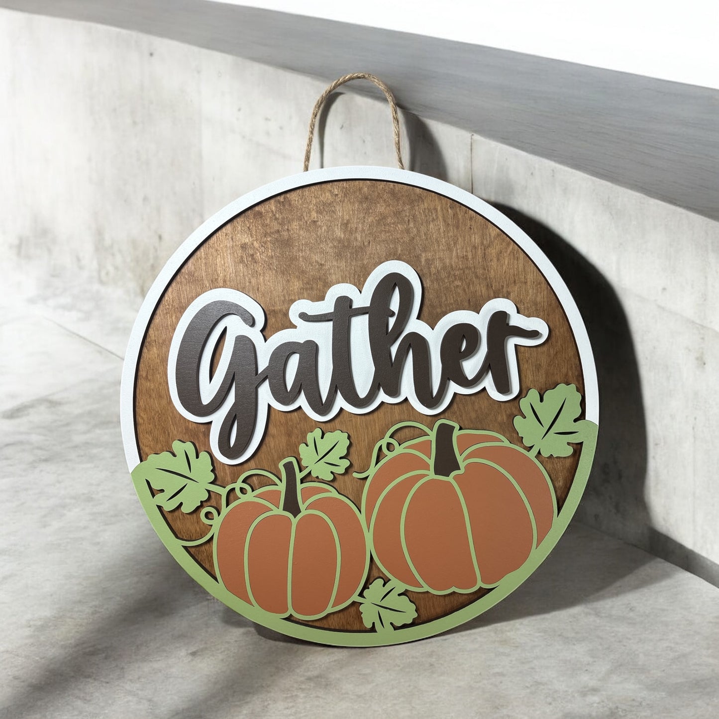 Gather Pumpkin Door Hanger