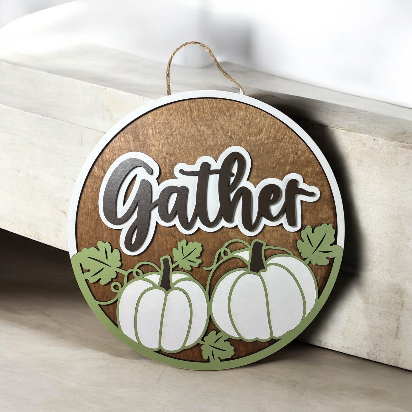 Gather Pumpkin Door Hanger