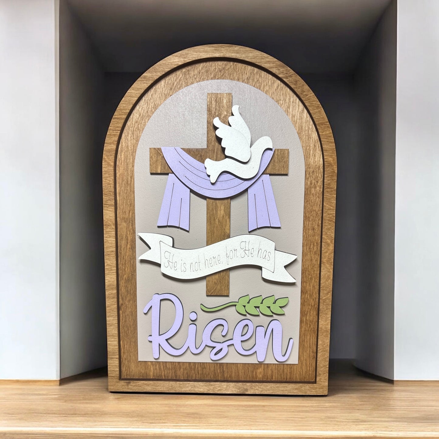 Risen Easter Large Boho Arch Insert