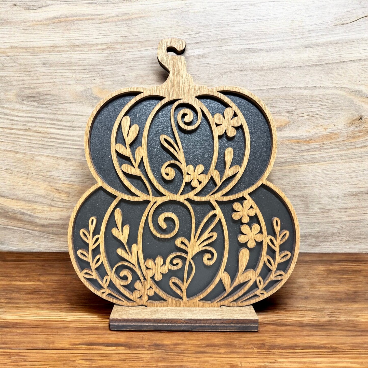 Floral #2 Duo Stacked Pumpkins