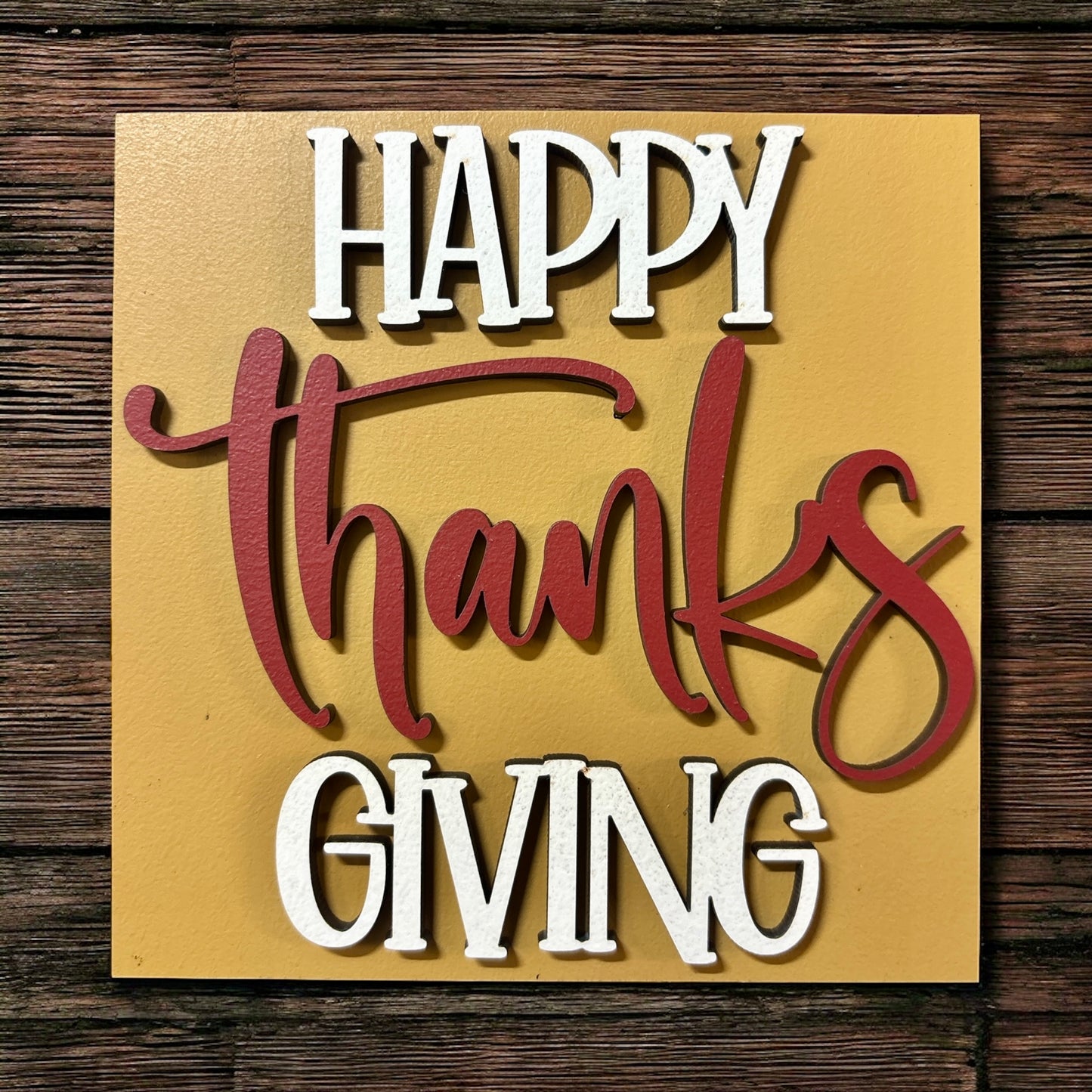 Happy Thanksgiving Square Insert