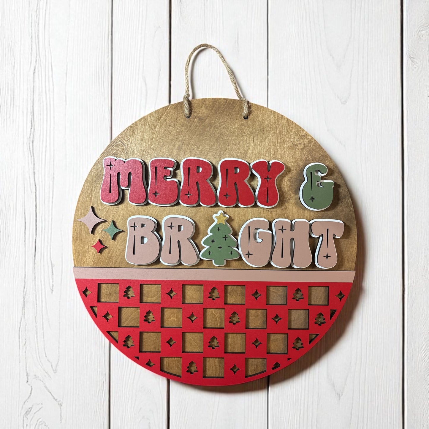 Merry & Bright Door Hanger
