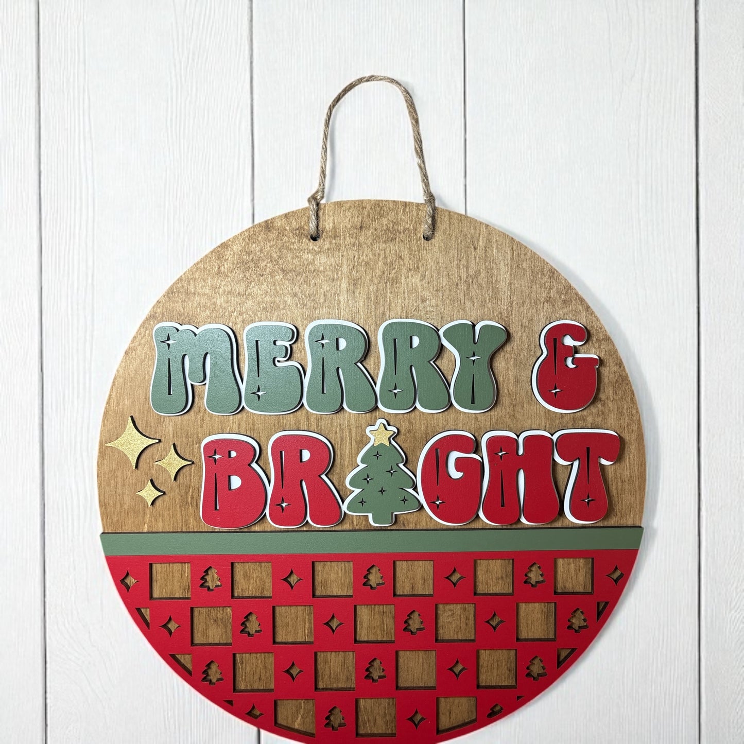 Merry & Bright Door Hanger