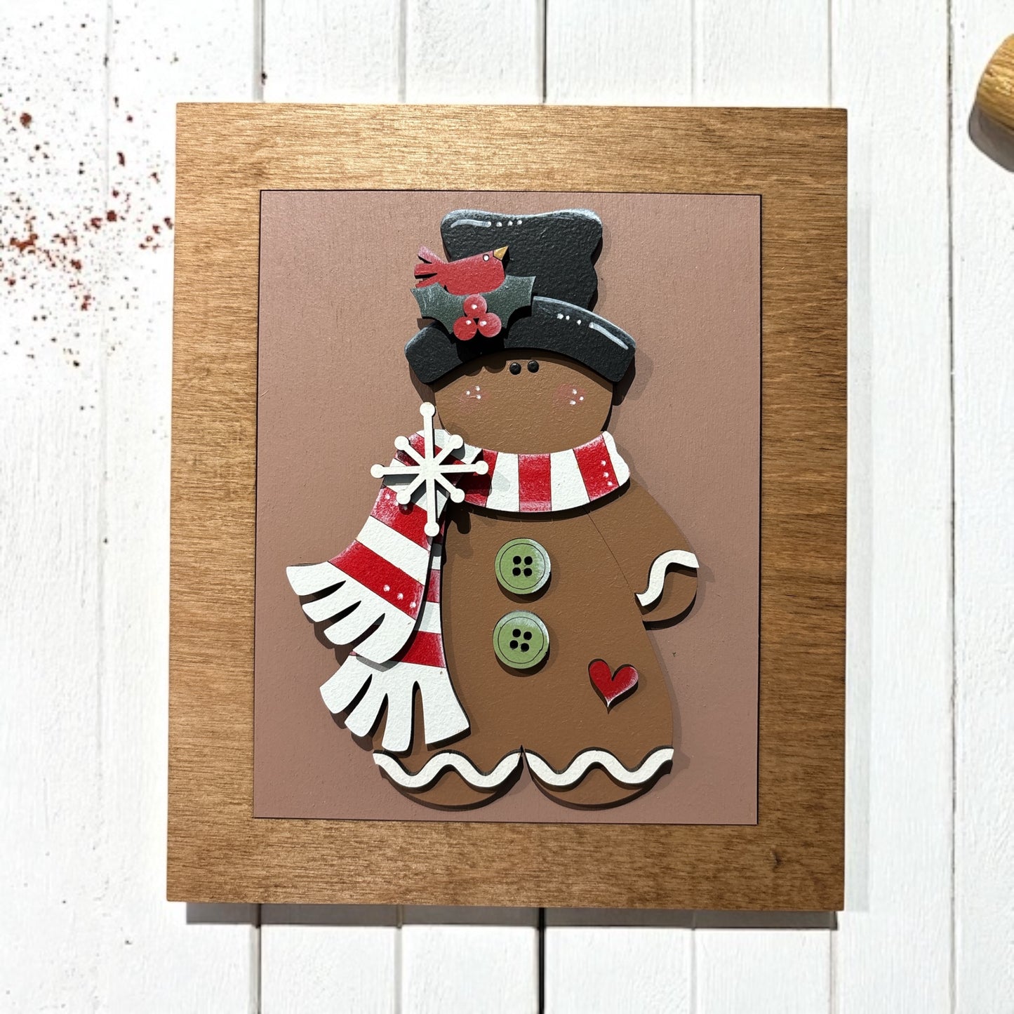 Gingerbread Man Framed Sign