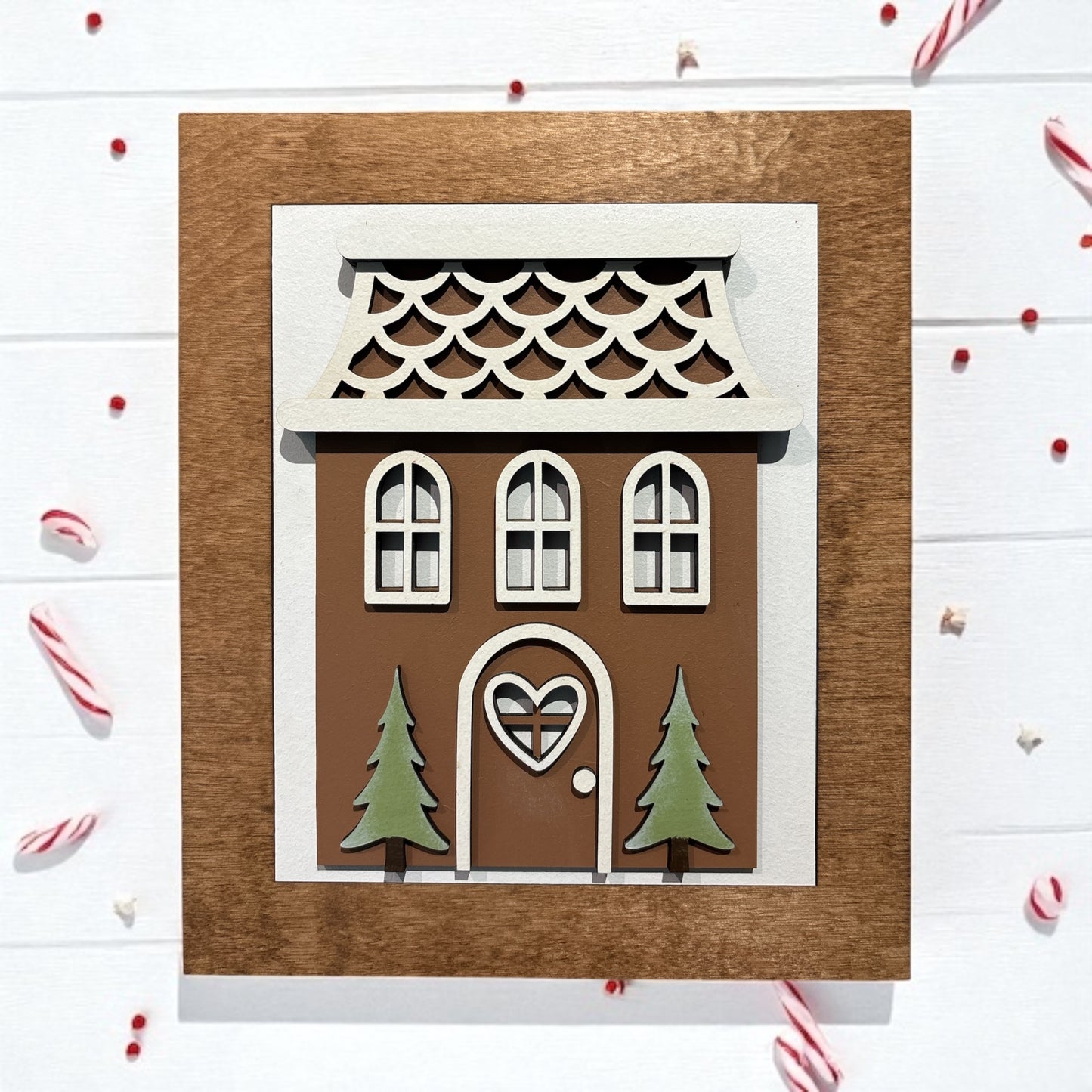Gingerbread House Framed Sign