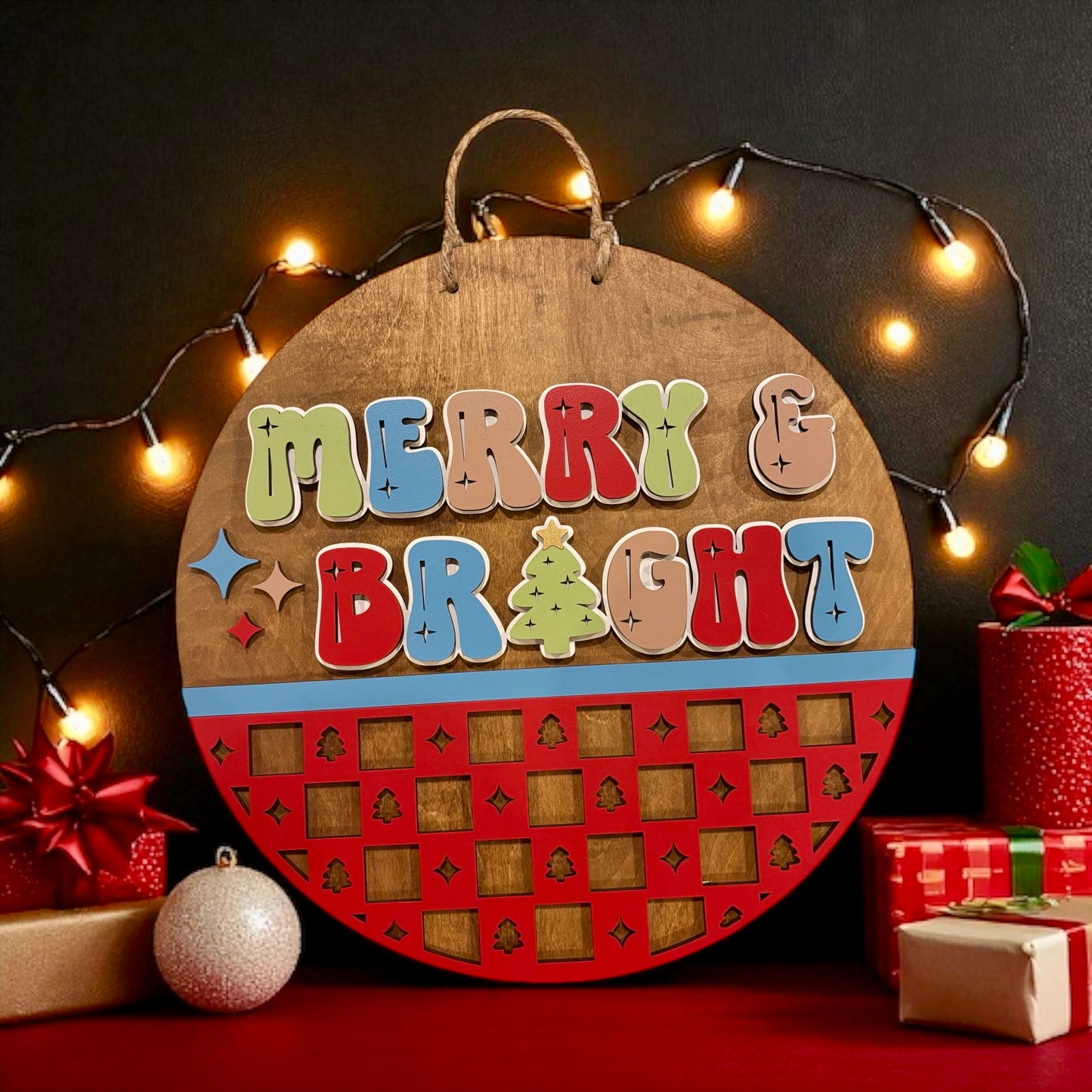 Merry & Bright Door Hanger