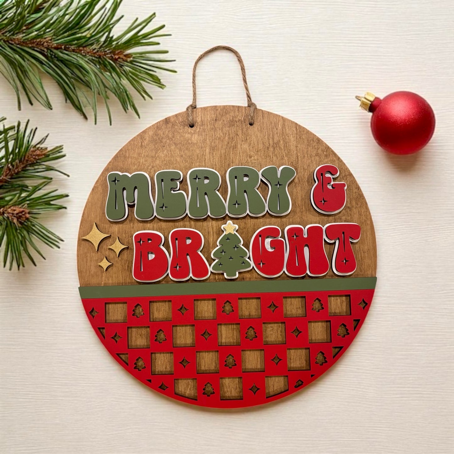 Merry & Bright Door Hanger