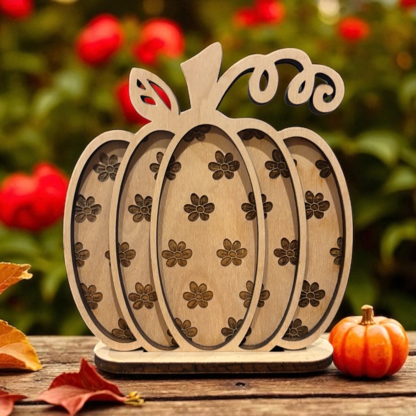 Natural Engraved Pumpkins