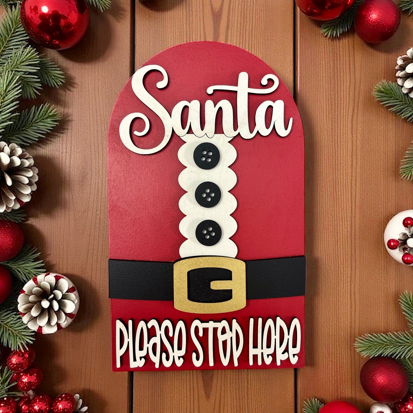 Santa Stop Here Large Arch Insert