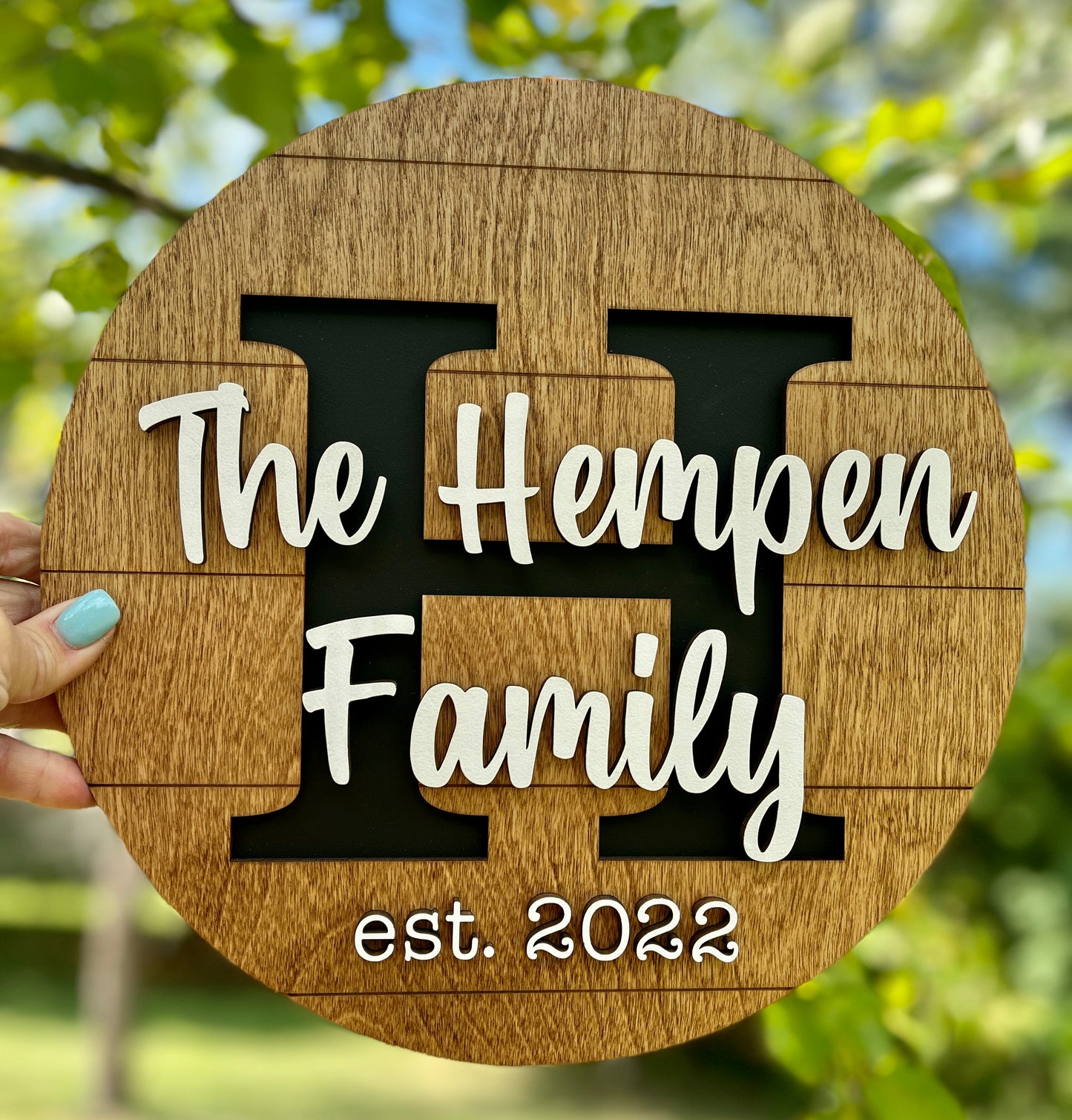 Custom Initial Name Sign
