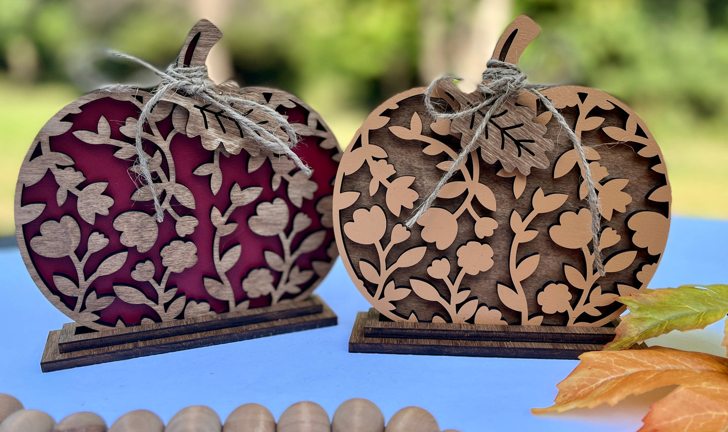 Medium Vine Patterned Pumpkin