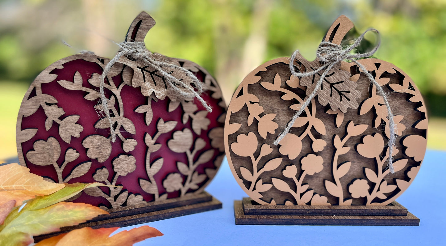 Medium Vine Patterned Pumpkin