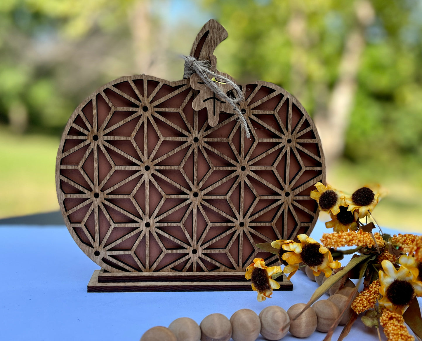 Large standing Geometric Pumpkin