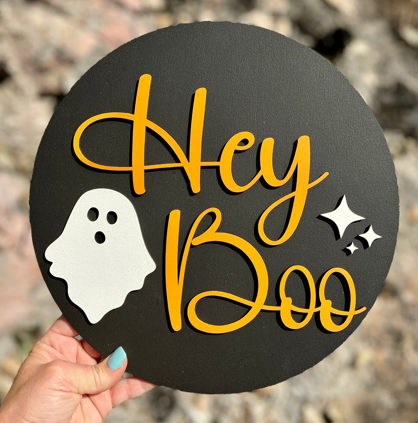 Hey Boo Halloween Sign