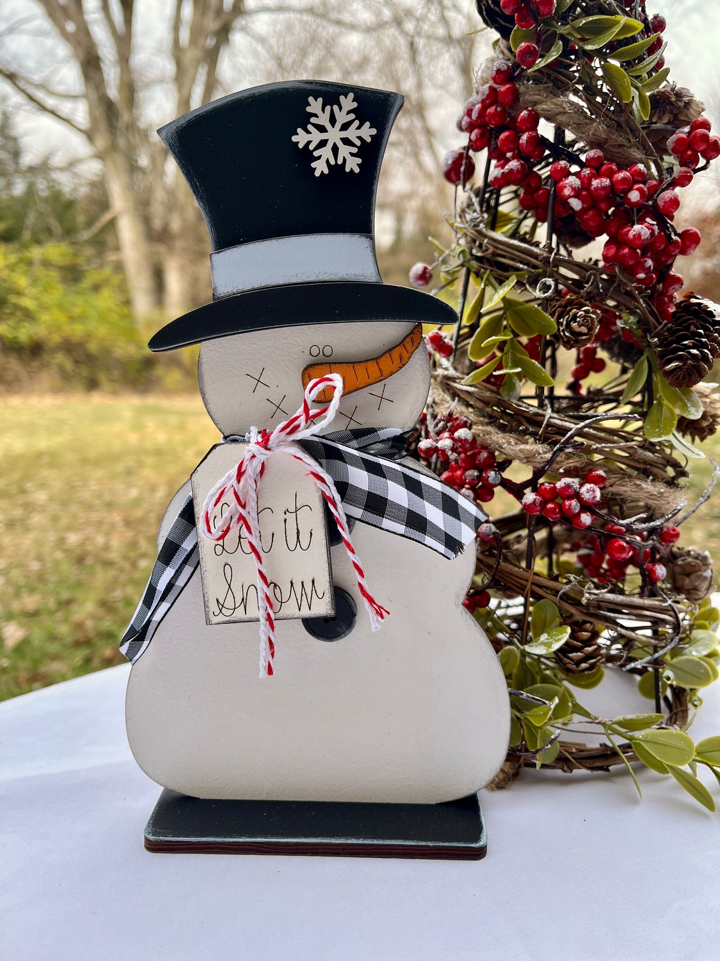 Snowman Large 10.5" No Greenery