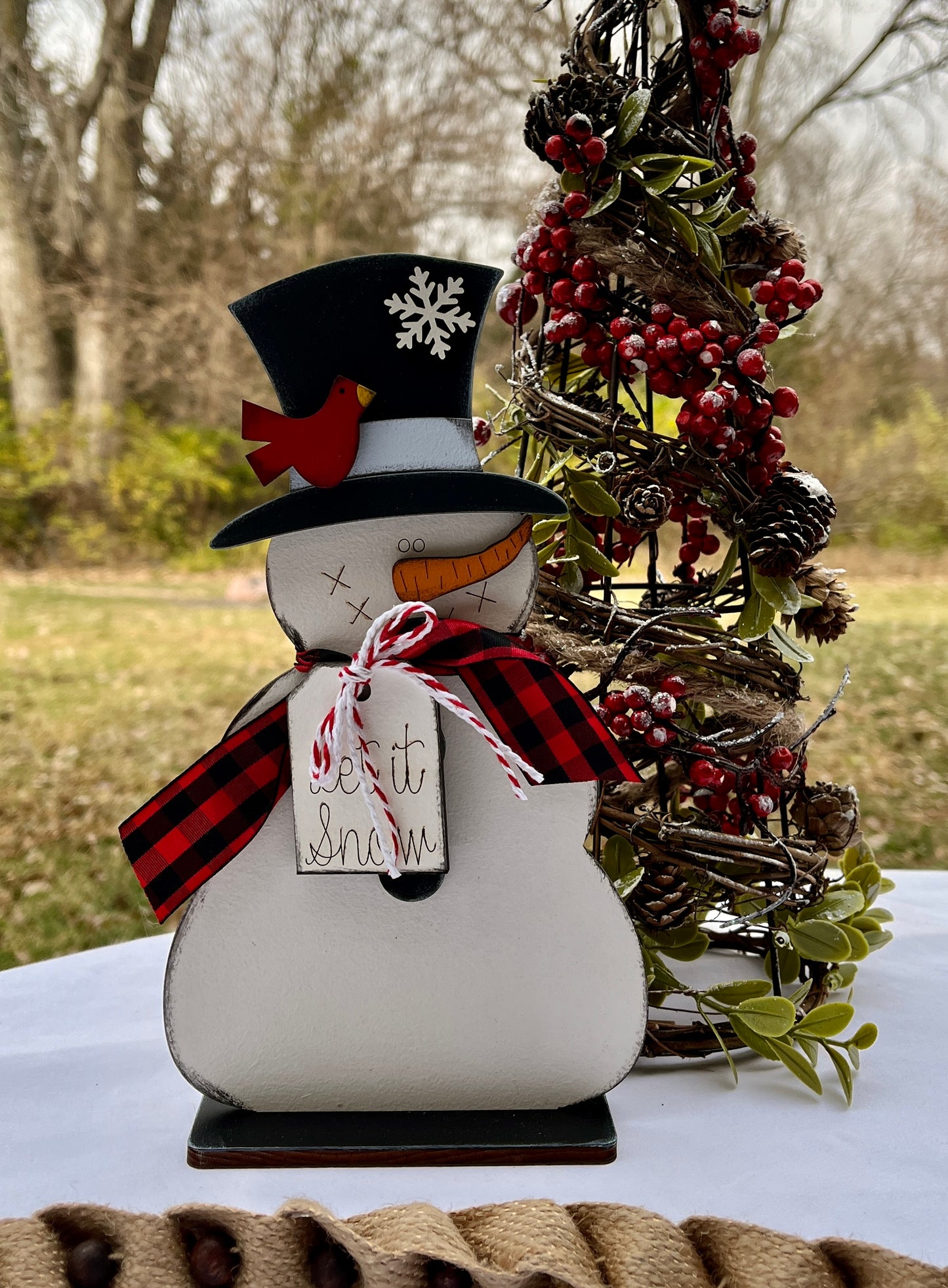 Snowman Large 10.5" No Greenery