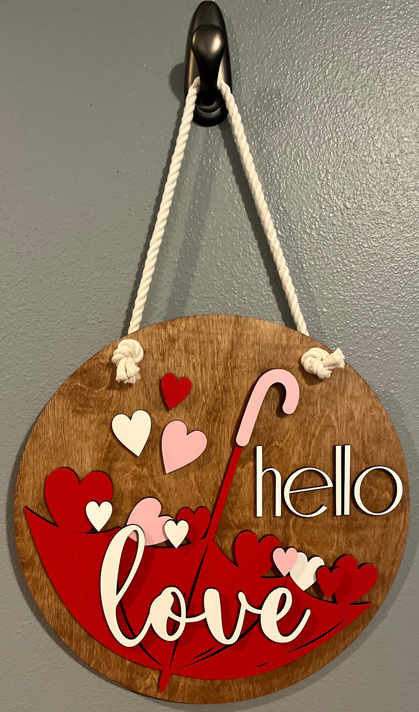 Hello Love Umbrella Door Hanger