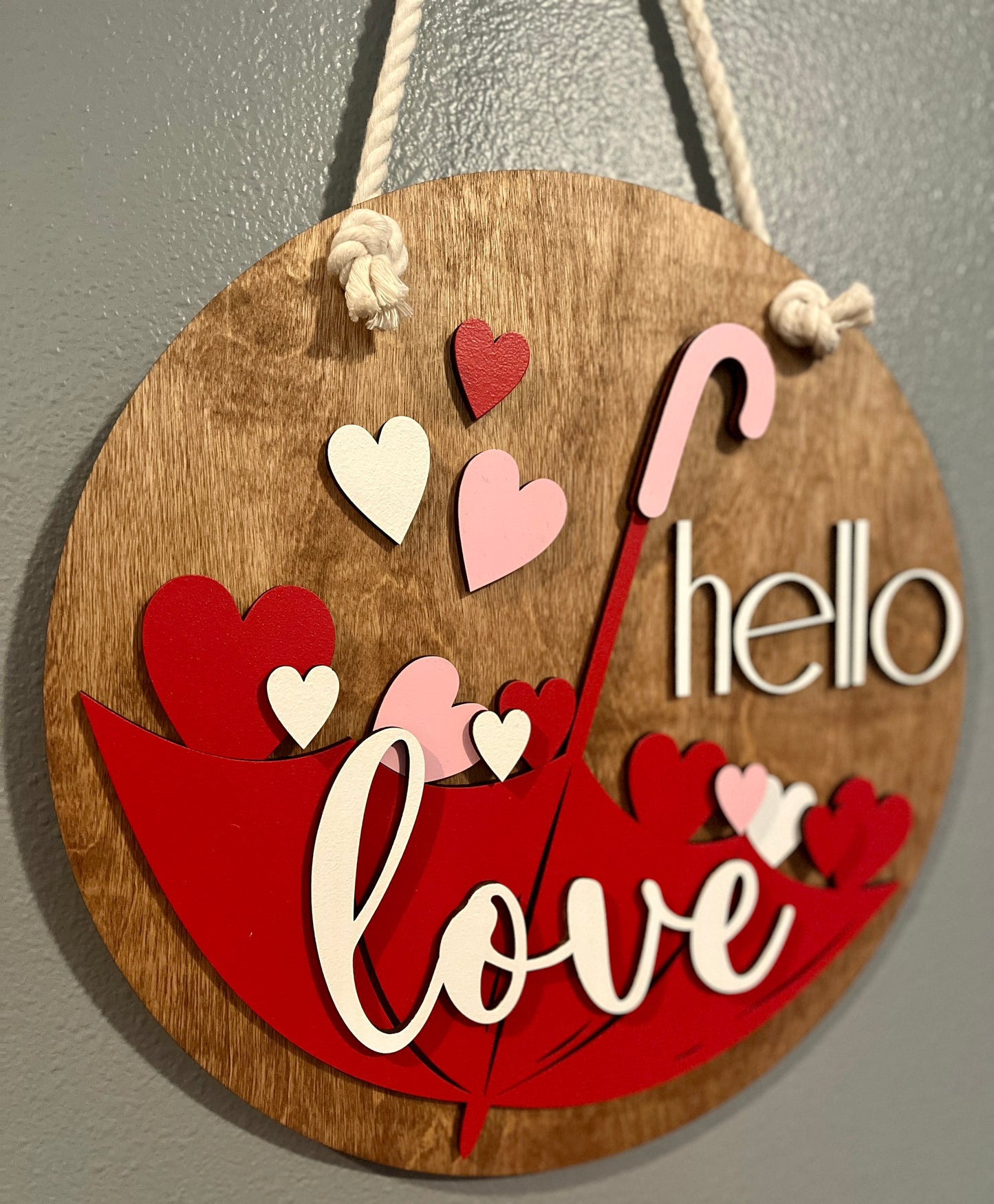 Hello Love Umbrella Door Hanger