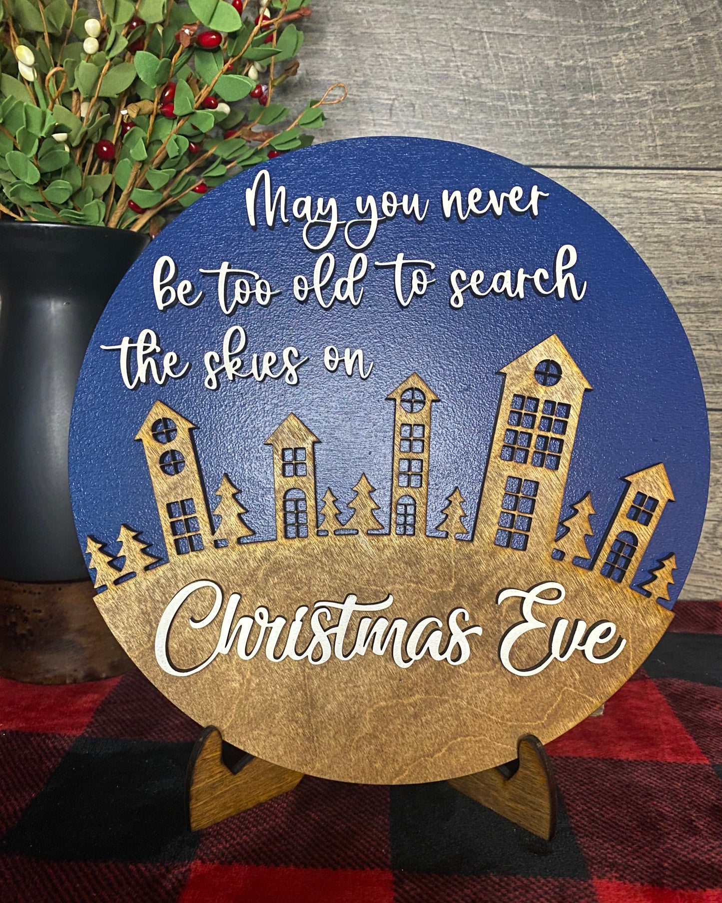 Christmas Eve Round Sign
