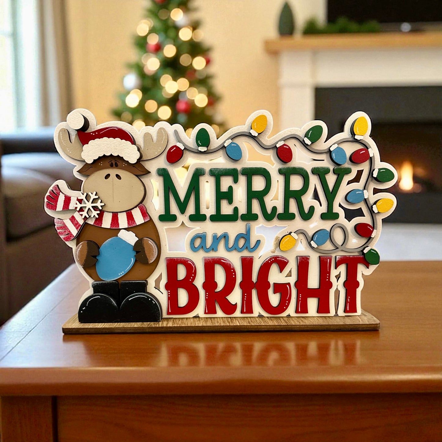 Merry & Bright Moose Shelf Sitter