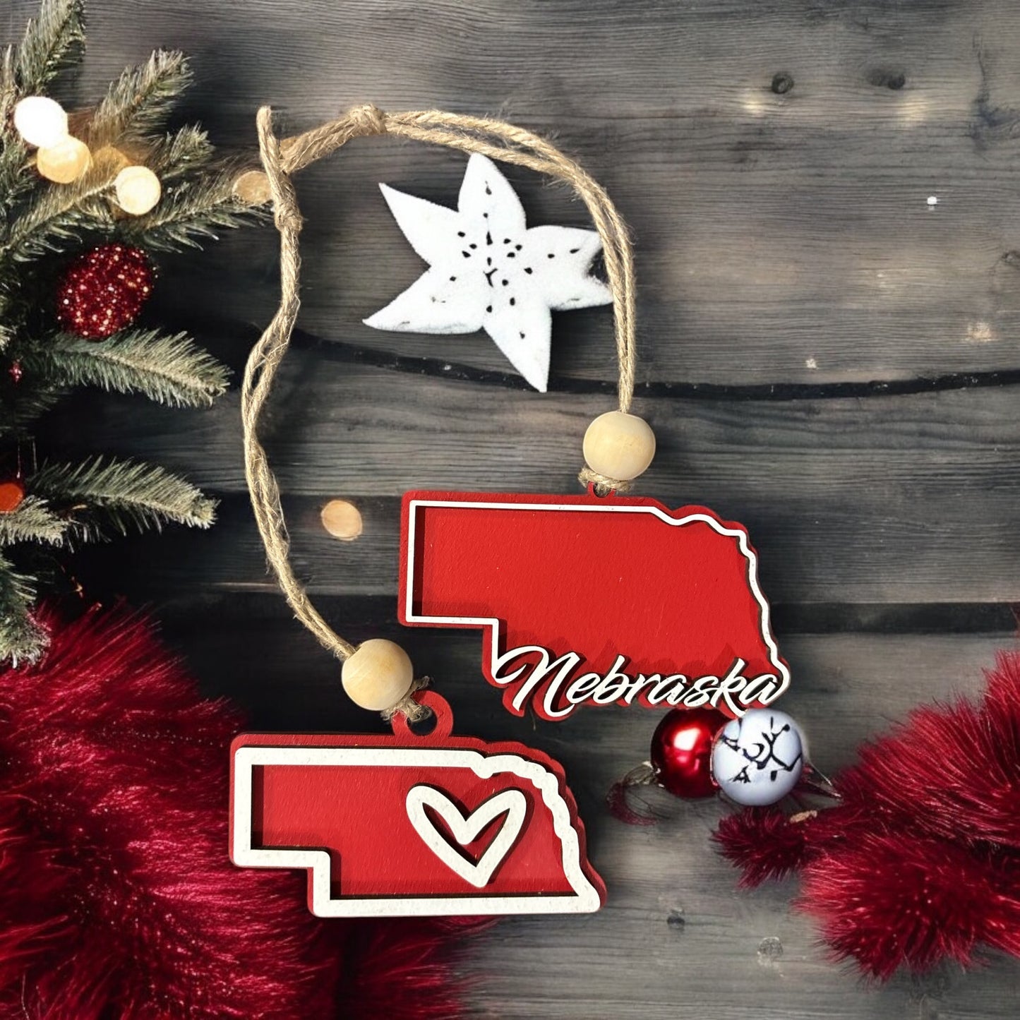 Nebraska Christmas Ornament
