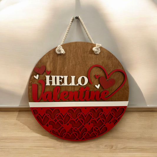 Hello Valentine Door Hanger