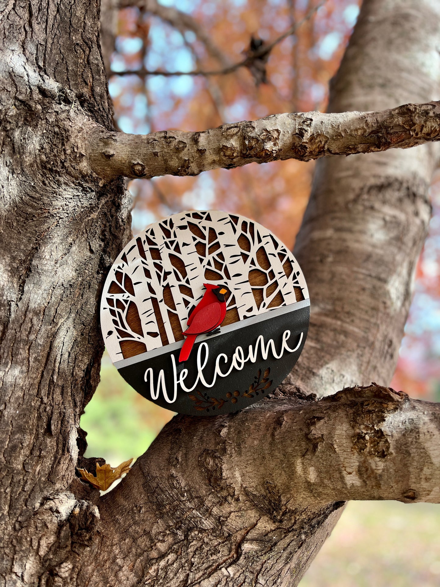 Welcome Cardinal Round SIgn