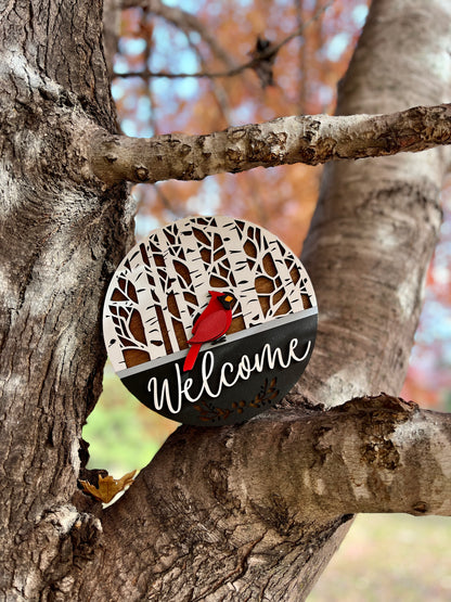 Welcome Cardinal Round SIgn