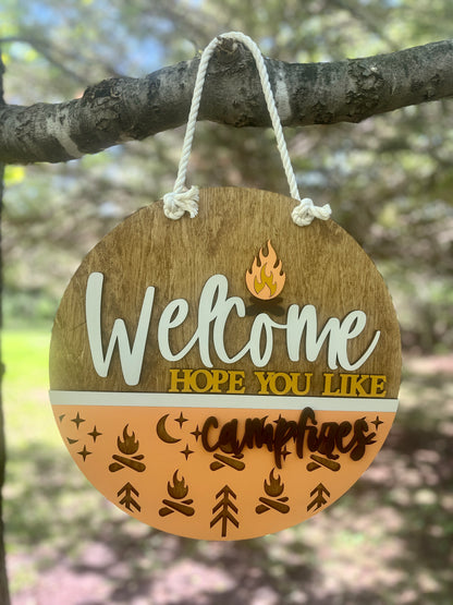 Hope You Like Campfires Door Hanger