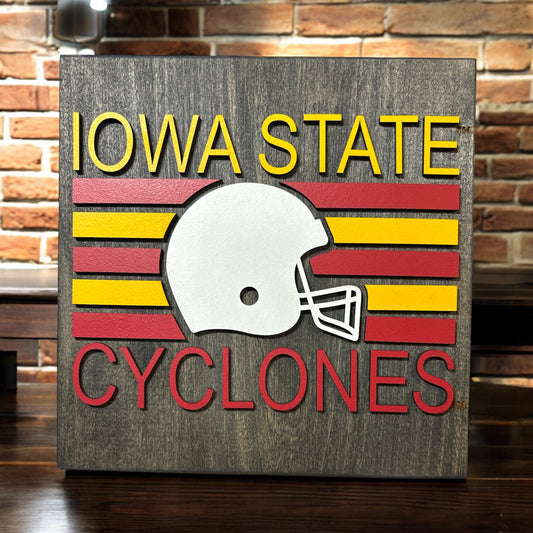 Iowa State Wood Sign